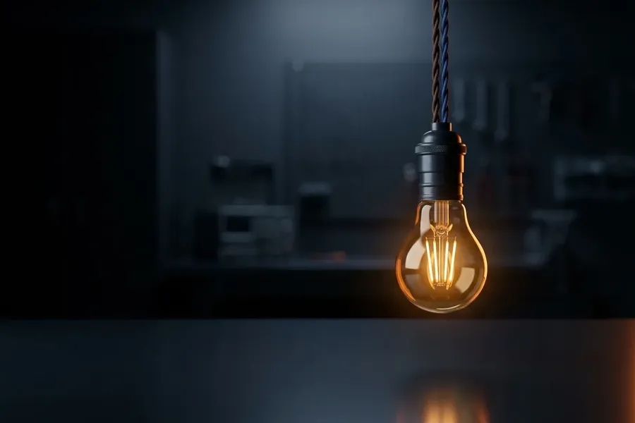 Ilustracja: żarówki LED z trzonkiem E27 i GU10 oraz oprawa downlight