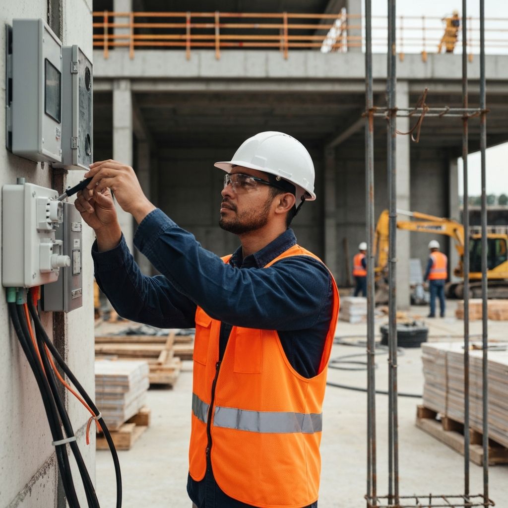 Profesjonalna Instalacja Elektryczna Elektryk EKPOL z Parzyc podczas montażu instalacji elektrycznej - profesjonalne usługi elektryczne z uprawnieniami SEP